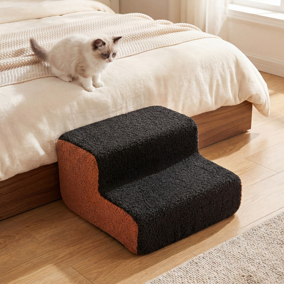 LIVSK Hondenhelling - Zachte Helling - Antislip Veiligheid - Machinewasbare Hoes - Draagvermogen 8 kg - Zwart