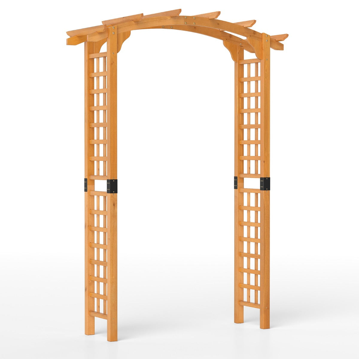 LIVSK Houten Tuinboog - Stevige Constructie - Geschikt voor Bruiloften - Veel Decoratiemogelijkheden - 140/160 cm - Oranje