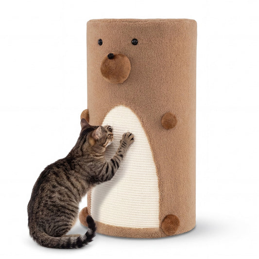 LIVSK Kattenhuis voor Binnen - Twee Verdiepingen - Sisal Krabmat - Houtcomposiet - 35 x 66 cm - Bruin