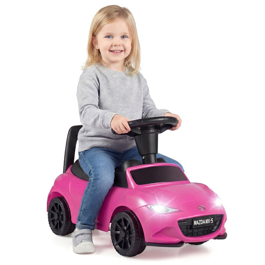 LIVSK Kinderglijauto - Voet-op-de-grond-ontwerp - Opbergruimte Onder Zitting - Slijtvaste Wielen - Voor Peuters 1-3 Jaar - Roze
