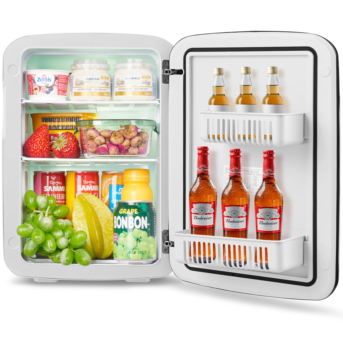 LIVSK Mini Thermo-Elektrische Koelkast - 15L Capaciteit - Koelen tot -3℃ - Stil en Lichtgewicht - Wit