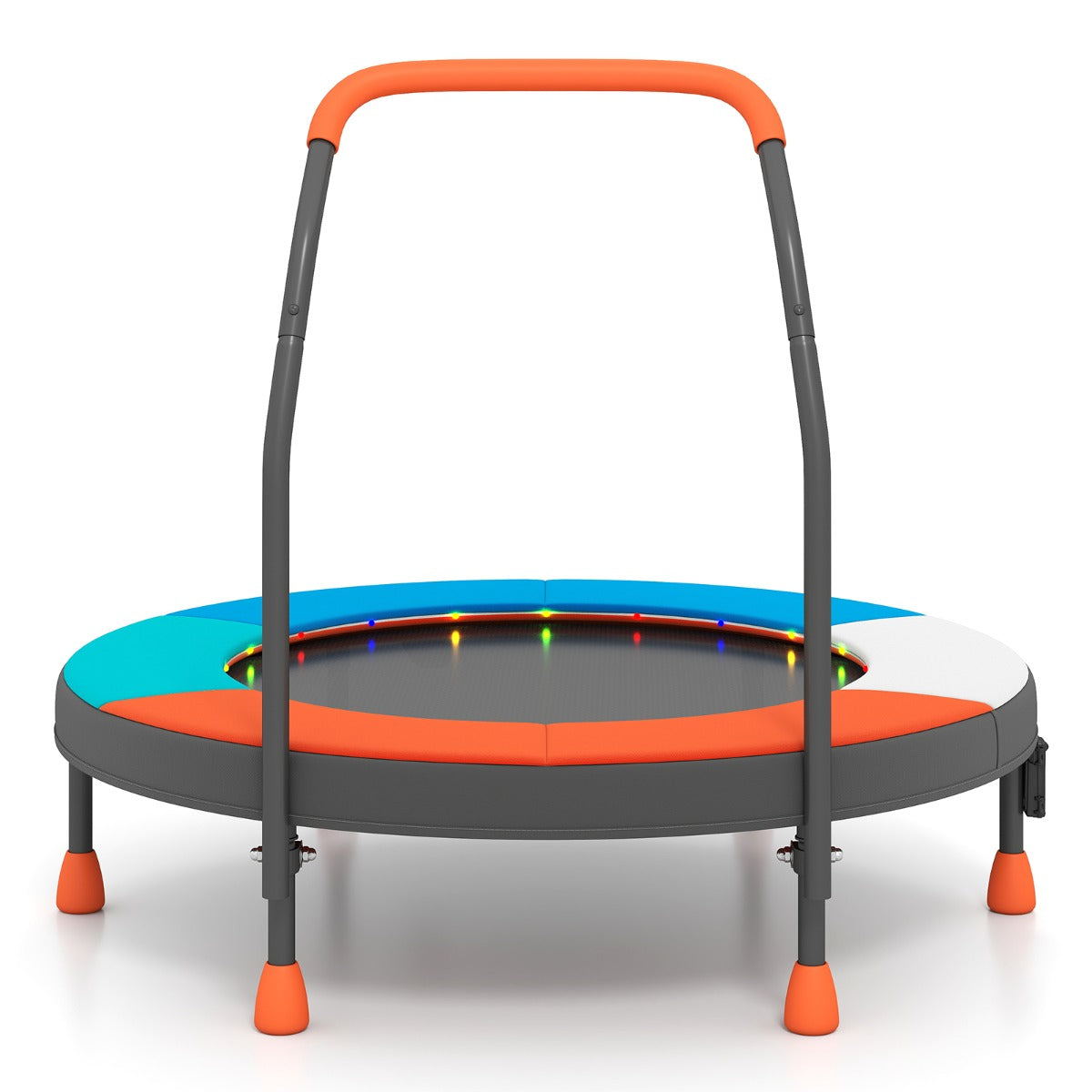 LIVSK Minitrampoline - Veerloos Ontwerp - LED Verlichting - Veiligheidsrand - Opvouwbaar - Voor Kinderen - Multicolor