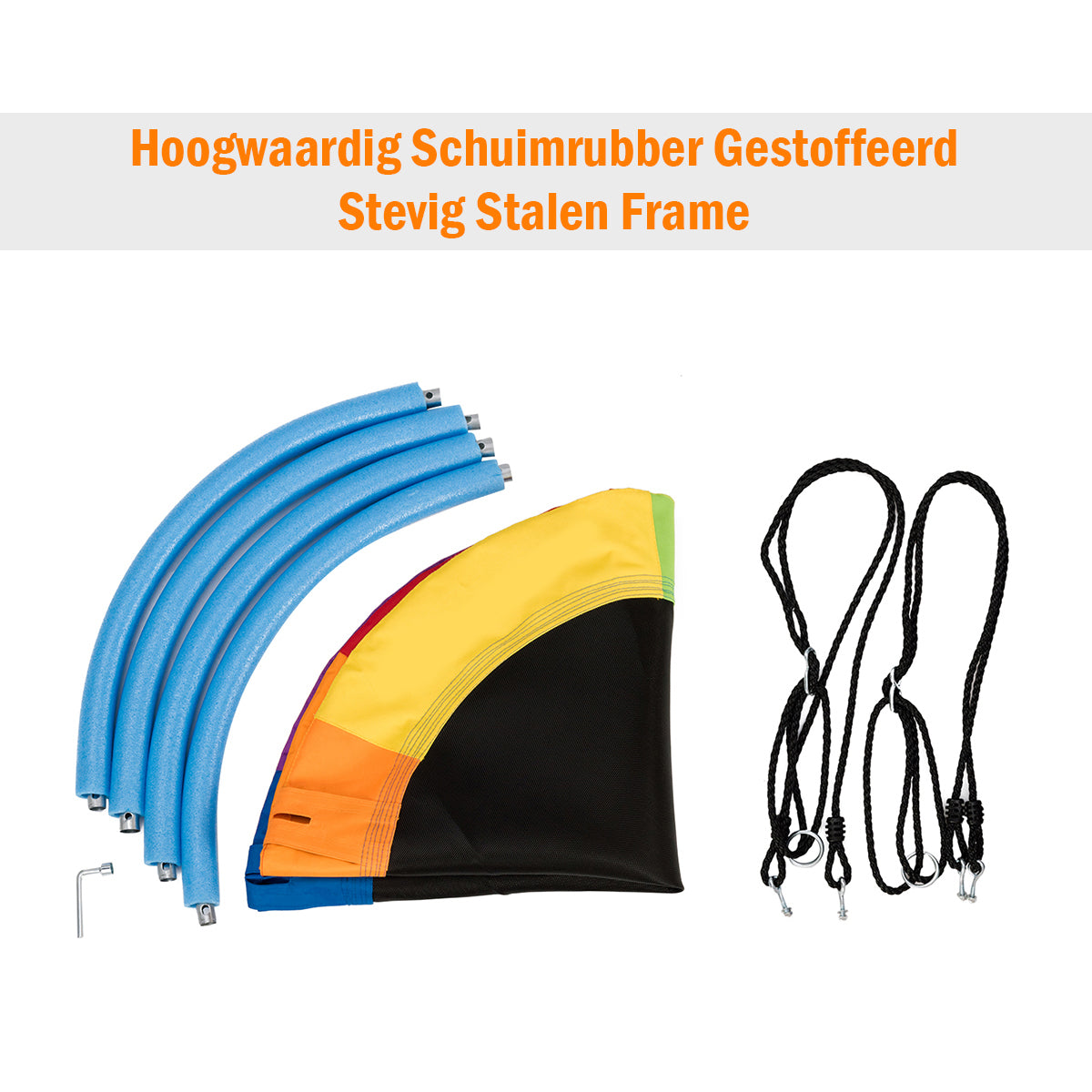 LIVSK Nestschommel - Verstelbare Hoogte 100-180 cm - Stalen Frame - Weerbestendig - Draagvermogen 150 kg - Veelkleurig