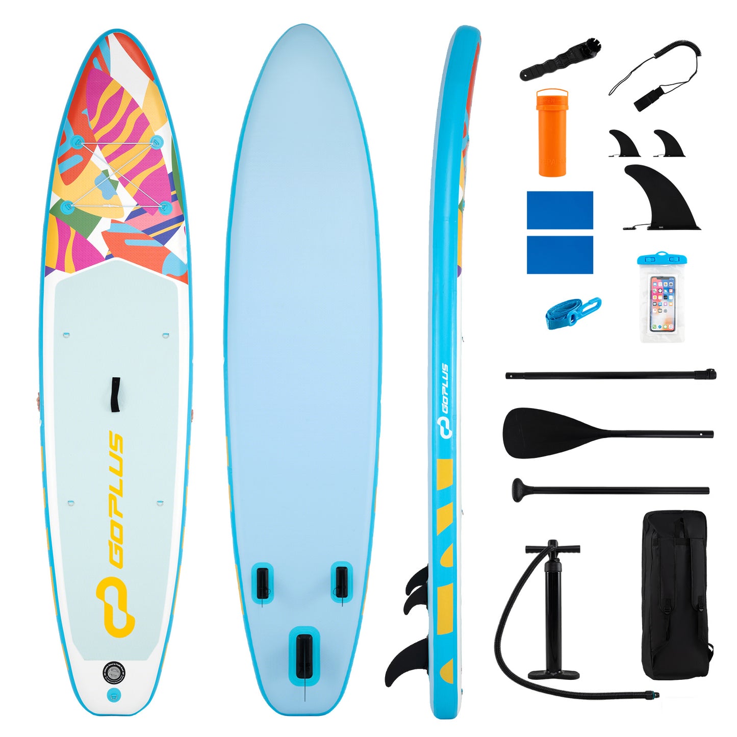 LIVSK Opblaasbaar Stand-Up Paddleboard - Hoog Draagvermogen 160 kg - Compleet Uitrustingsset - Duurzaam PVC - Blauw