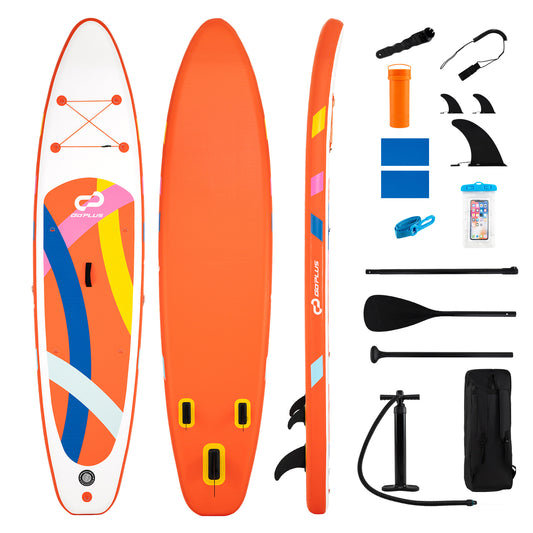LIVSK Opblaasbaar Stand-Up Paddleboard - Hoog Draagvermogen tot 160 kg - Compleet met Accessoires - Duurzaam PVC - Blauw+Wit
