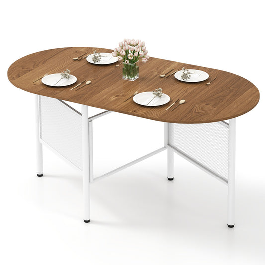LIVSK Opklapbare Eettafel - 3-in-1 Ontwerp - Verstelbare Poten - Robuust Metaal - Tot 60 kg - Bruin en Zwart