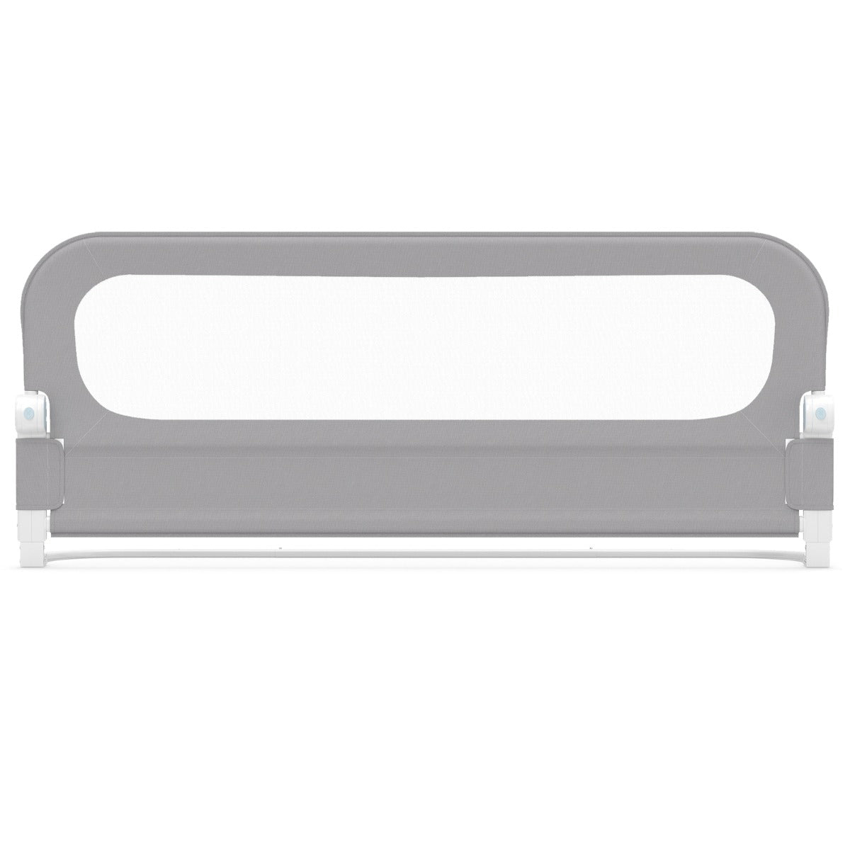 LIVSK Opvouwbaar Bedhekje - Verstelbaar 80-180 cm - U-vormig Frame - Afneembare Oxford-stof - Grijs/Wit