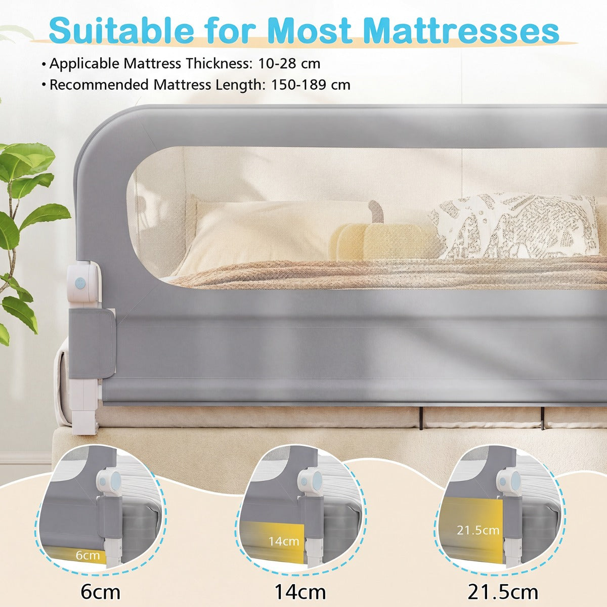 LIVSK Opvouwbaar Bedhekje - Verstelbaar tot 180 cm - Afneembare Oxford-stof - Eenvoudig Inklapbaar - Kindvriendelijke Materialen