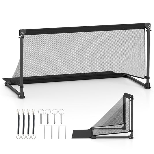 LIVSK Opvouwbaar Voetbaldoel - Robuuste Metalen Constructie - Eenvoudige Montage - Lichtgewicht en Draagbaar - Zwart