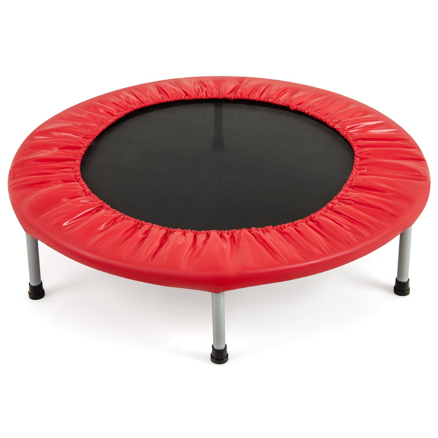 LIVSK Opvouwbare Fitness Trampoline - Draagvermogen tot 150 kg - Veiligheidsgespen - Eenvoudig op te bergen - Rood