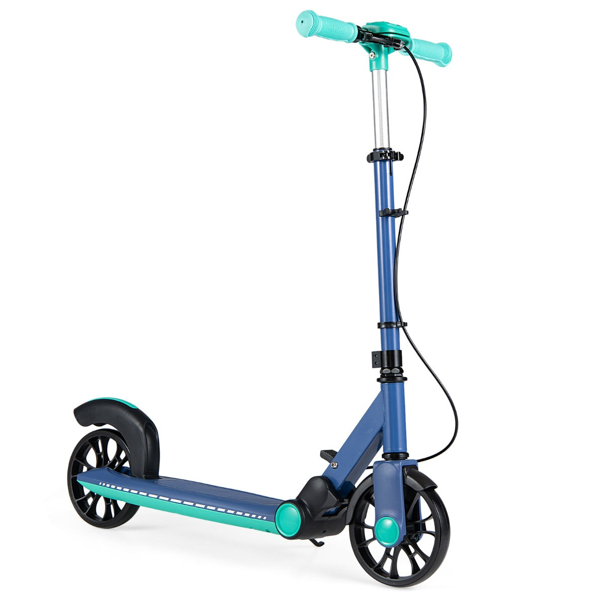 LIVSK Opvouwbare Step - Verstelbaar Stuur - 2 LED-wielen - Antislip Voetplatform - Voor Kinderen en Volwassenen - Blauw