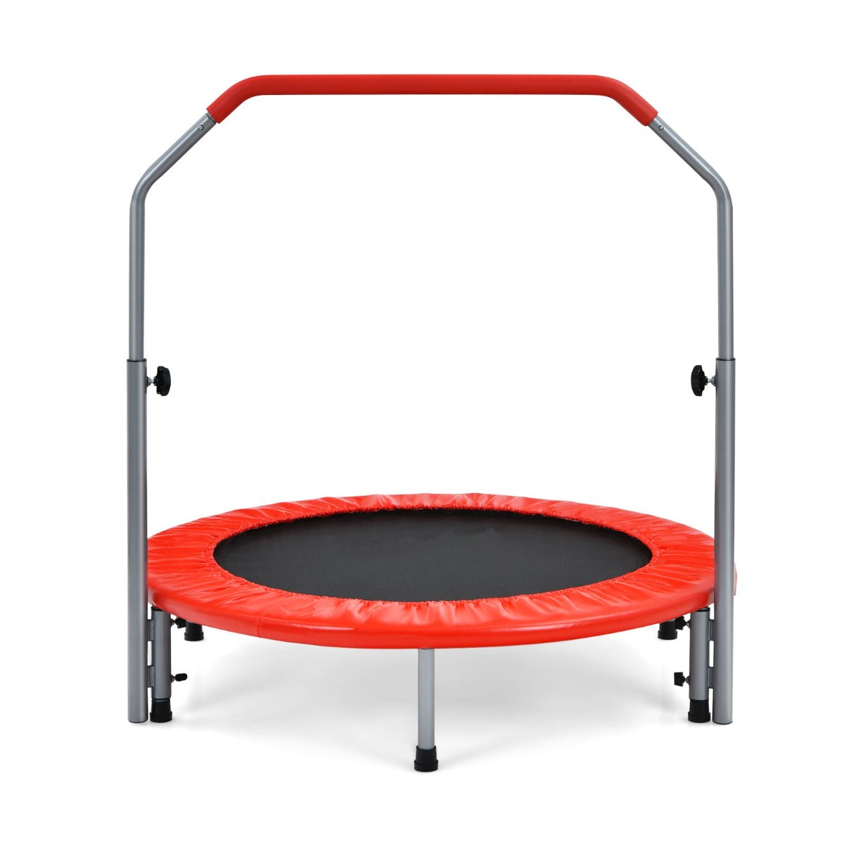 LIVSK Opvouwbare Trampoline met Verstelbare Handgreep - Geschikt voor Kinderen en Volwassenen - Draagvermogen tot 150 kg - Rood