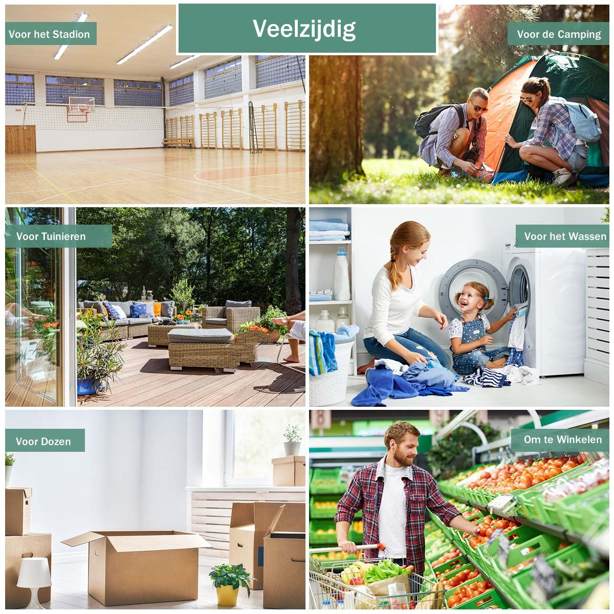LIVSK Opvouwbare Winkelwagen - Dubbele Mand - Verstelbare Hoogte - Lichtgewicht Koolstofstaal - 20 kg Capaciteit - Zwart
