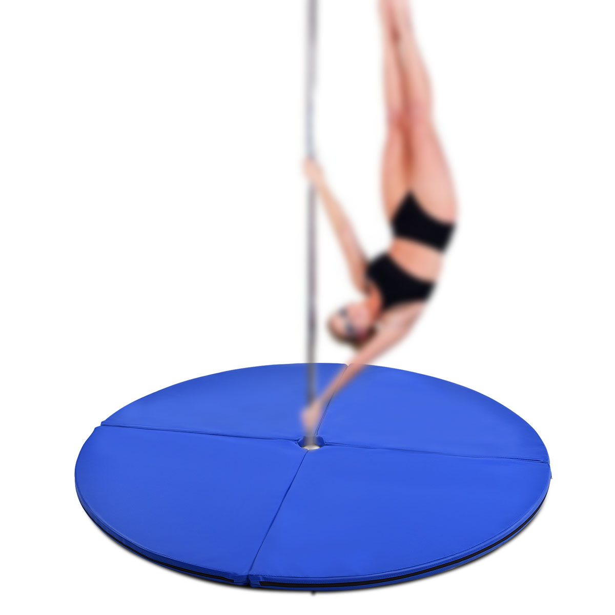 LIVSK Paaldansmat - Opvouwbaar - Veilig voor Paaldansen, Yoga en Gymnastiek - Makkelijk schoon te maken - Blauw