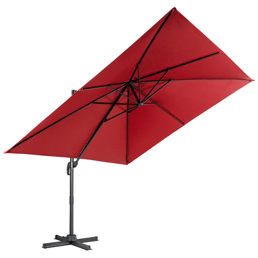 LIVSK Parasol en Voet Set - Weerbestendig HDPE - 4-delige Basisgewichten - Draagbaar en Lichtgewicht - Zwart