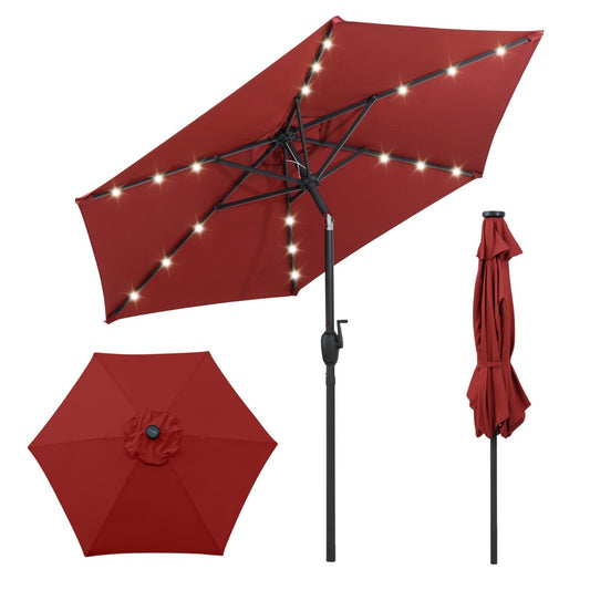 LIVSK Parasol - Geventileerd Polyester - Kantelmechanisme - Eenvoudig Op te Bergen - Totale Diameter 230 cm - Beige