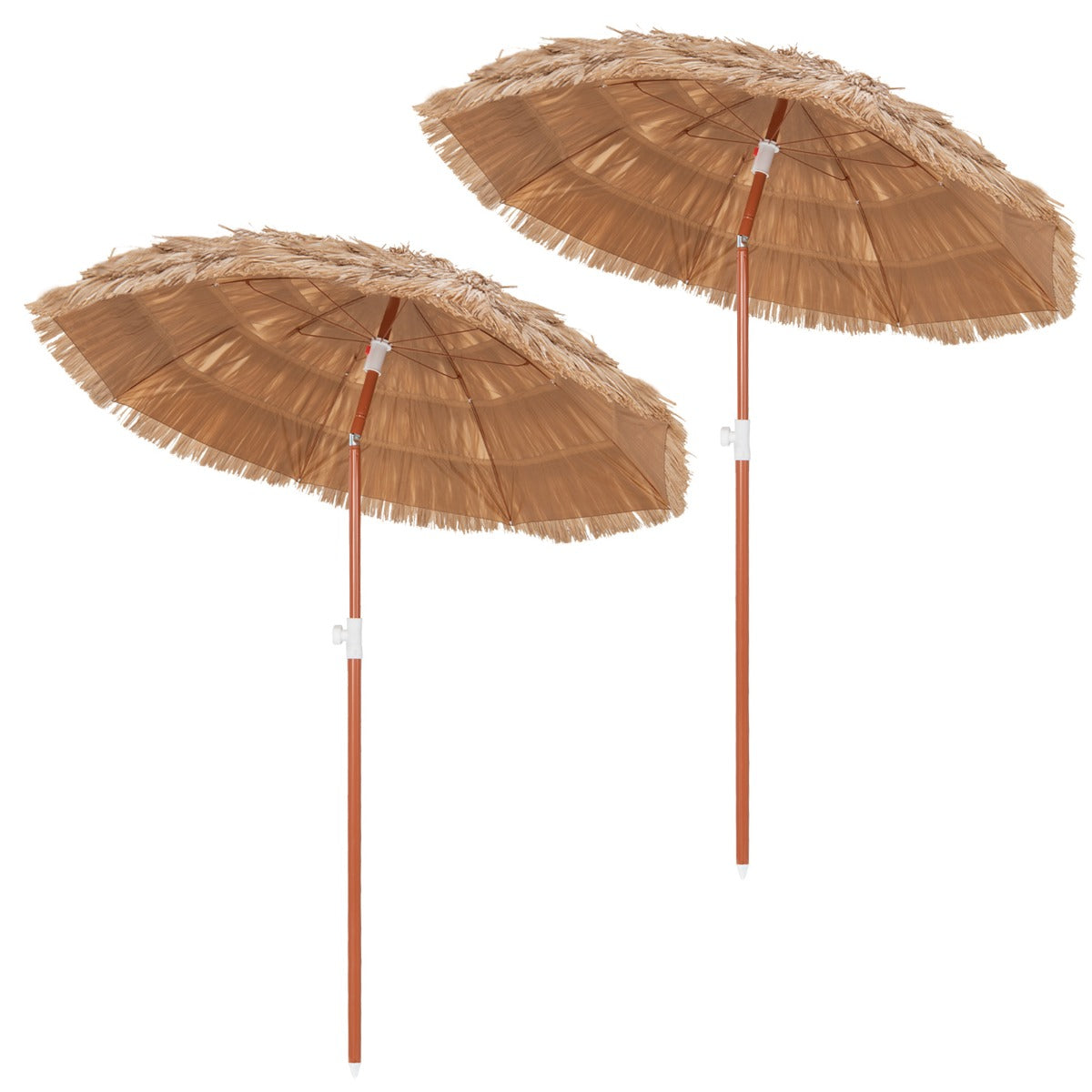 LIVSK Parasol Hawaï - Verstelbare Hoogte - Kantelontwerp - Inclusief Draagtas - Voor Tuin en Terras - 155 x 194 cm