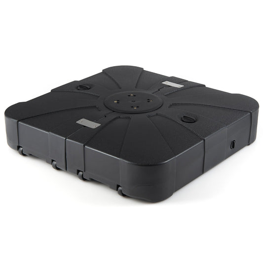 LIVSK Parasolvoet met Wielen - HDPE Materiaal - Tot 170 kg Capaciteit - Eenvoudig Vullen en Legen - Zwart