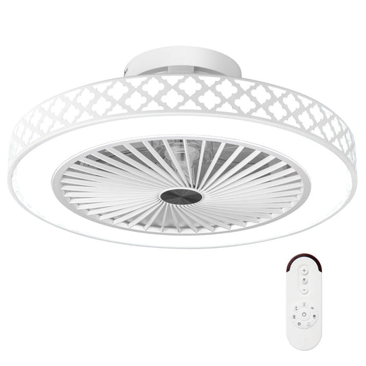 LIVSK Plafondventilator met Verlichting - 6 Snelheden - Omkeerbaar - Afstandsbediening - Tot 20 m² - Wit