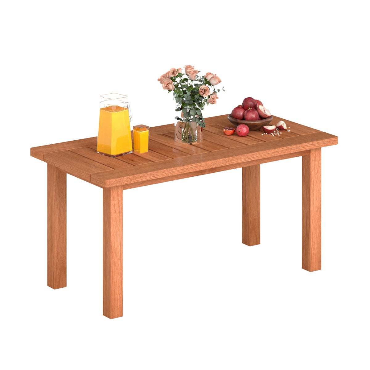 LIVSK Salontafel - Massief Hout - Ruim Tafelblad 90x45 cm - Robuuste Constructie - Voor Binnen en Buiten - Natuurlijke Kleuren