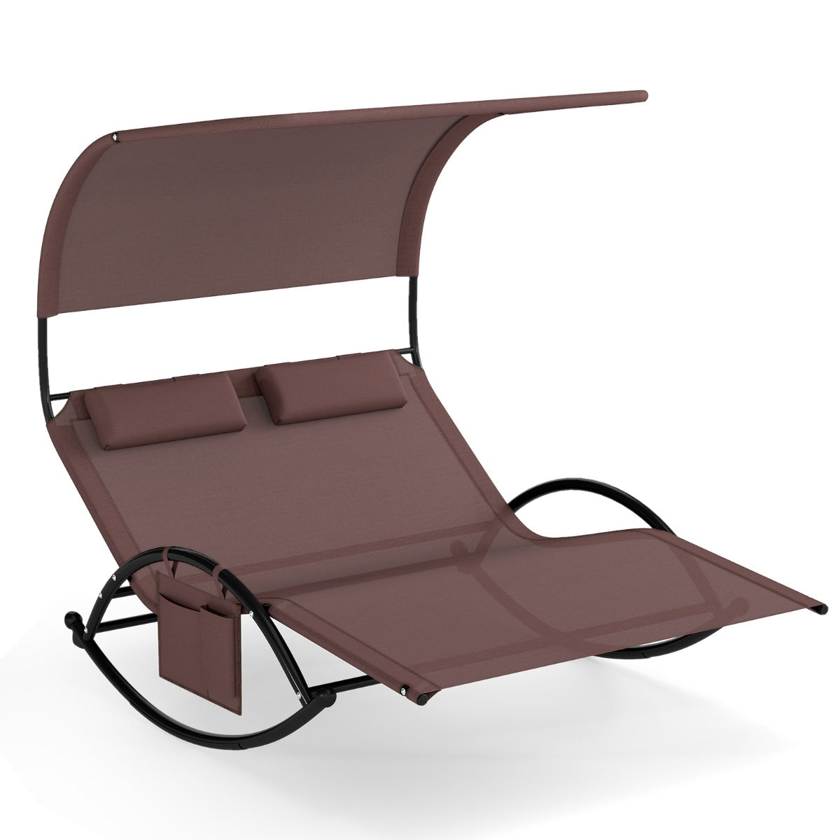 LIVSK Schommelstoel voor Twee - Draagvermogen 300 kg - Grote Luifel - Comfortabele Kussens - Modern Ontwerp -