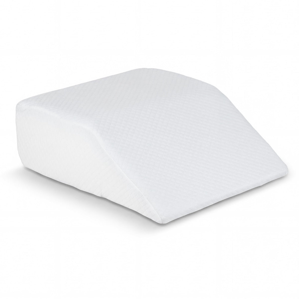 LIVSK Sponsbeen-kussen - Dubbellaagse Schuimvulling - Afneembare Wasbare Hoes - Ergonomische 30° Helling - Grijs/Wit