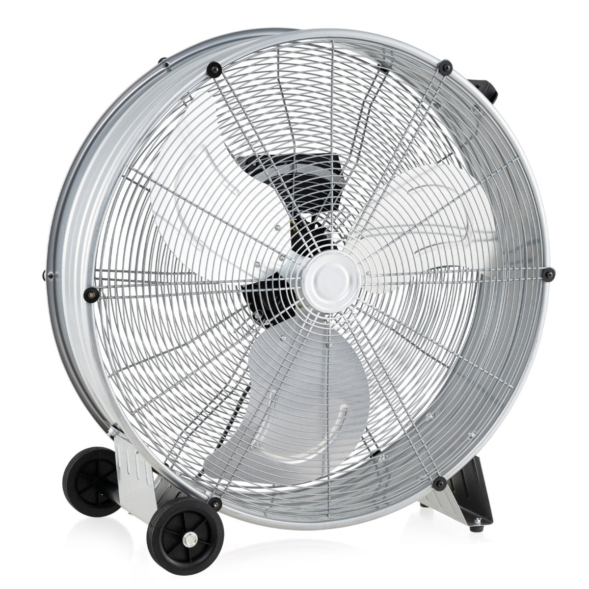 LIVSK Trommelventilator - 3 Snelheden - Stalen Rooster - Eenvoudig Verplaatsbaar - 65 x 37 x 67 cm - Zwart / Zilver