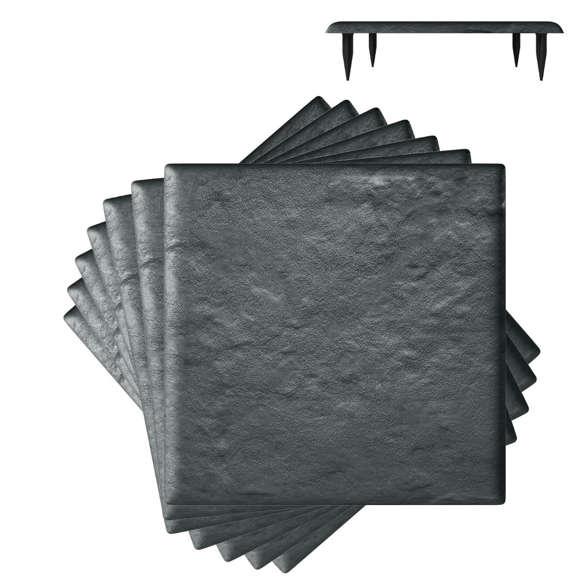 LIVSK Tuin Stapstenen Set van 8 - Weerbestendig PP-Materiaal - Antislip Oppervlak - Lichtgewicht - Grijs