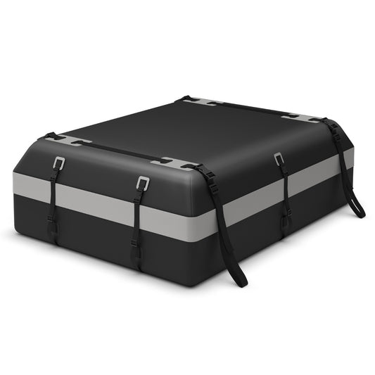 LIVSK Waterdichte Bagagedrager - 595 Liter Capaciteit - Duurzaam PVC - Inclusief Antislipmat en Spanbanden - Zwart en Grijs