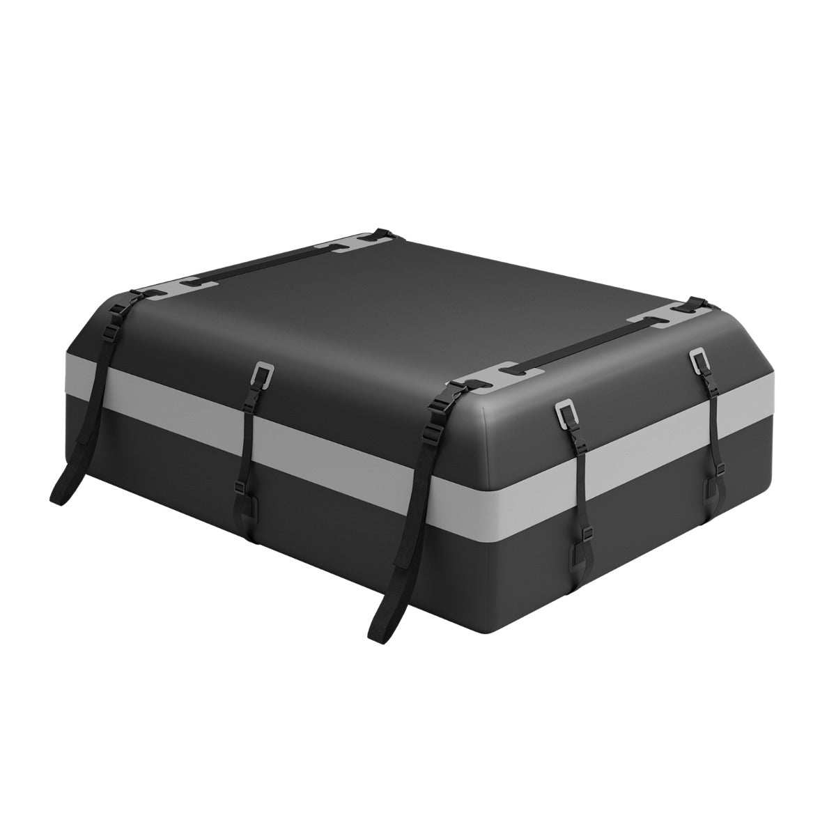 LIVSK Waterdichte Bagagedrager - 595 Liter Capaciteit - Duurzaam PVC - Inclusief Antislipmat en Spanbanden - Zwart en Grijs