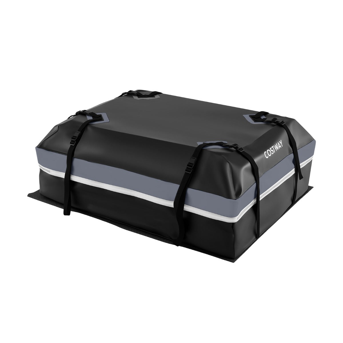 LIVSK Zachte Dakkoffer - 100% Waterdicht - Antidiefstalslot - Eenvoudige Bevestiging - 450L/600L - Zwart/Grijs