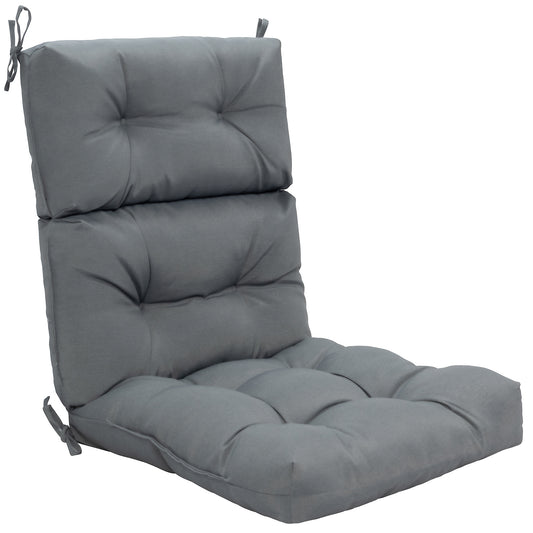 LIVSK Zitkussen voor Buiten - 3-positie Ontwerp - Waterdicht Polyester - 4 Touwriemen - Comfortabel en Gebruiksvriendelijk - Grijs