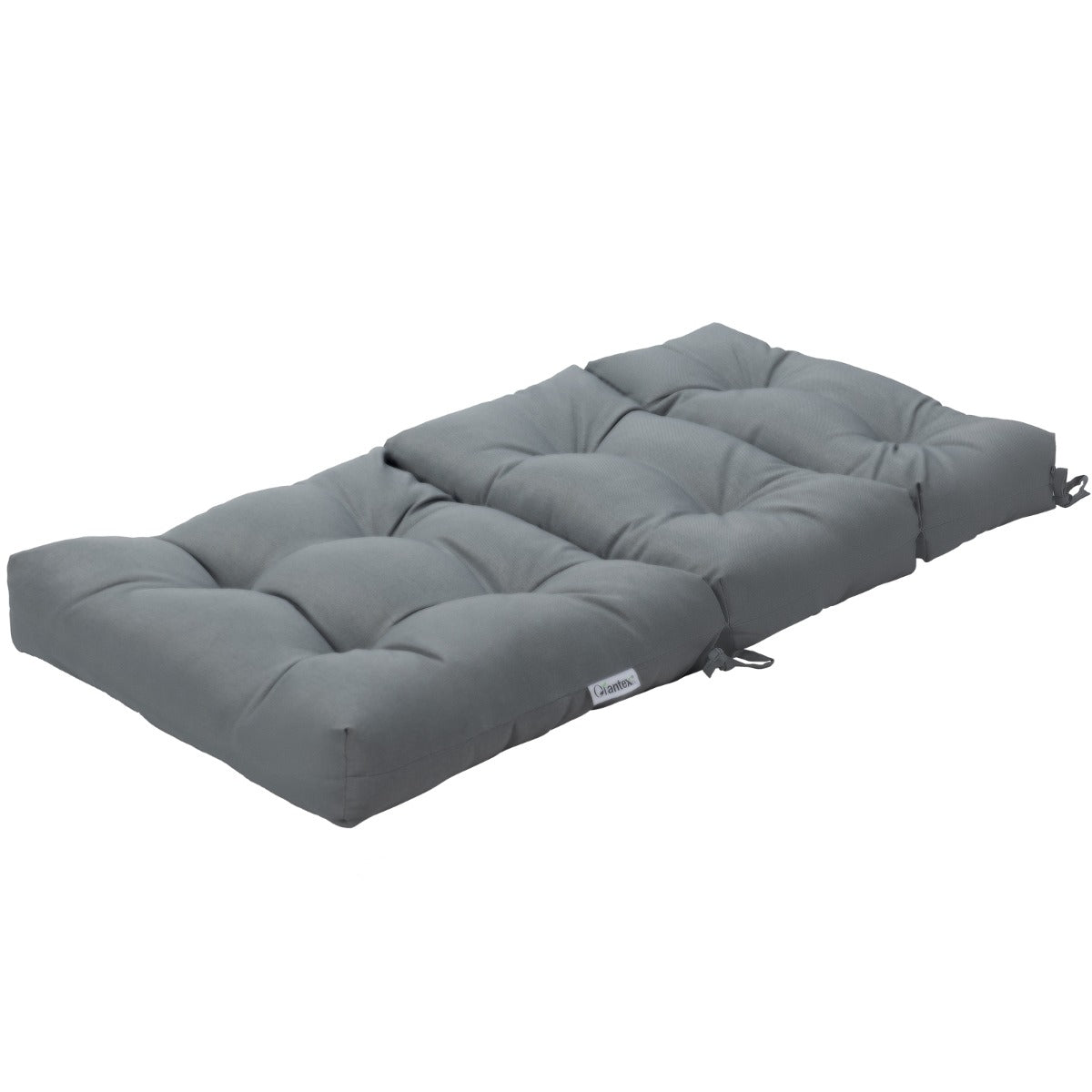LIVSK Zitkussen voor Buiten - 3-positie Ontwerp - Waterdicht Polyester - Dikke Spons - Inclusief Touwriemen - Grijs