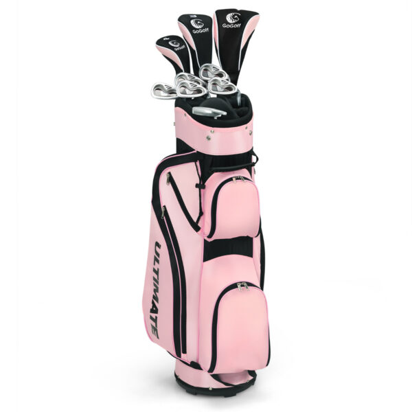 Livsk 10 Delige Complete Golfset Voor Dames Golfclubs Set Perfect Golf Gift Pink 1.jpg