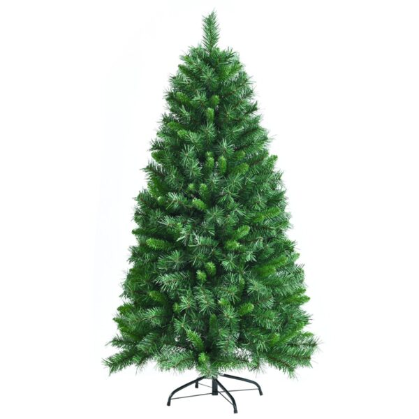 Livsk 150cm Weelderige Groene Kunstmatige Kerstboom Bloeiende Opvouwbare Kerstboom 1.jpg