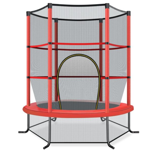 Livsk %c3%b8140cm Tuintrampoline Met Veiligheidsnet Trampoline Tot 135kg Belasting Voor Kinderen Vanaf 3 Jaar Rood 1.jpg