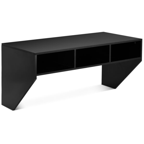 Livsk Computerbureau Voor Wandmontage Houten Studietafel Met 3 Niveaus 108 X 53 X 52 Cm Zwart 1.jpg