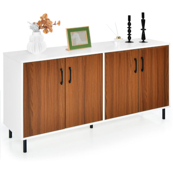 Livsk Dressoir Commode Met 4 Deuren Dressoir Kast Hout Ideaal Voor Keuken Woonkamer En Slaapkamer 148 X 40 X 755 Cm 1.jpg