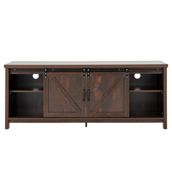 Livsk Farmhouse Tv Stand Met Schuifdeuren Voor Tvs Tot 65 150 X 40 X 60 Cm Bruin 1.jpg