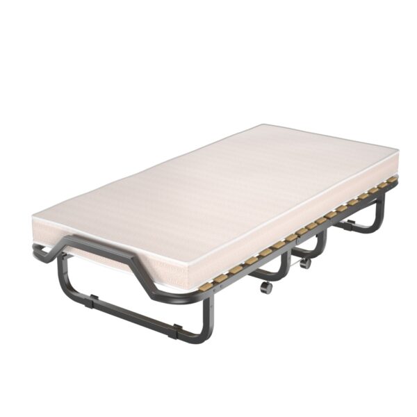 Livsk Opklapbed Met Luxe Matras 200 X 90 X 41 Cm Beige Zwart 1.jpg