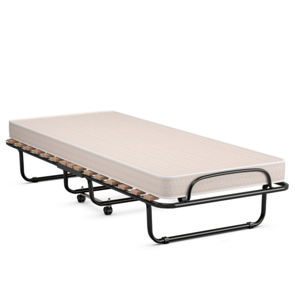 Livsk Opklapbed Met Matras Draagbaar En Oprolbaar Logeerbed 190cm X 80cm X 33cm Beige 1.jpg