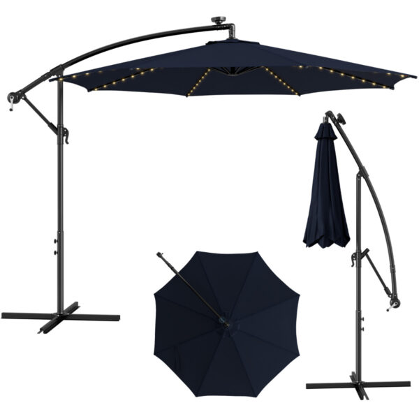 Livsk Parasol Diameter 300 Cm Led Zonnescherm Tuinparasol Marktparasol Met Zwengel Navyblauw 1.jpg