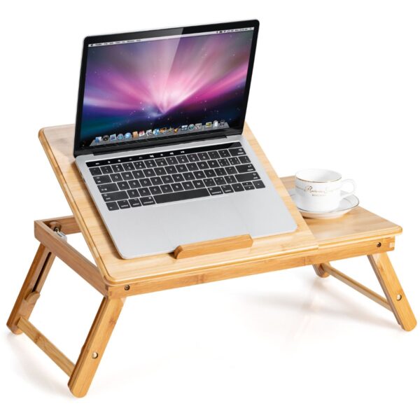 Livsk Bamboe Laptoptafel Inklapbaar Notebooktafel Kantelbaar Lapdesk Met Lade Opvouwbare Bedtafel Voor Het Lezen Van Ontbijt Natuur 1.jpg