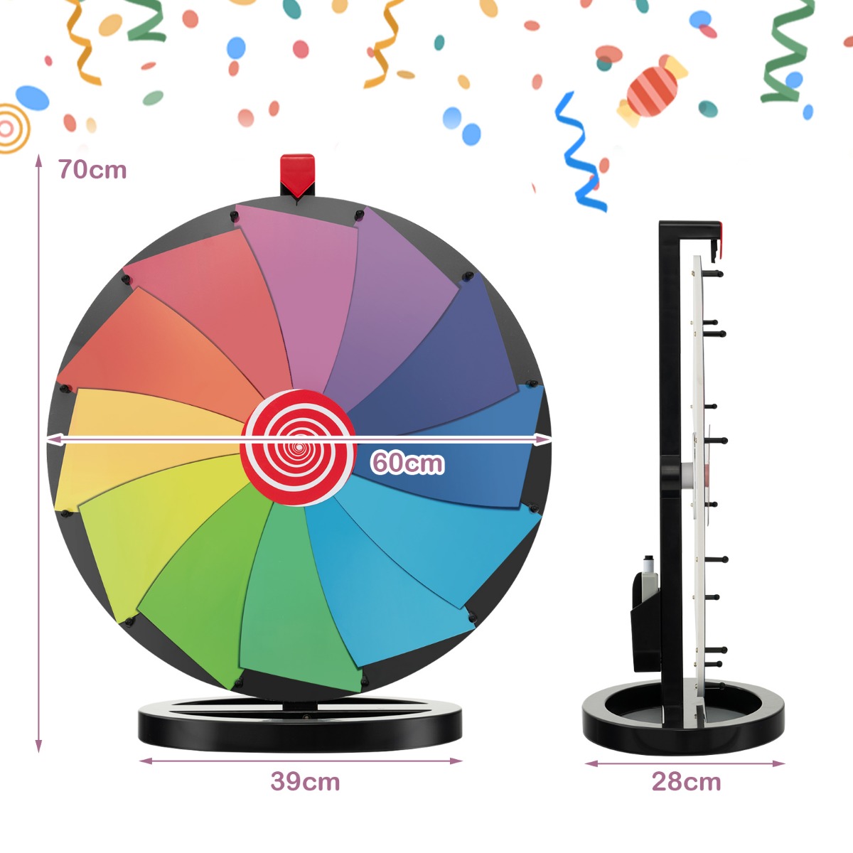 Gelukswiel Om Te Draaien Incl Gum En Markeerstift Lucky Wheel Spinning Wheel Voor Feestjes