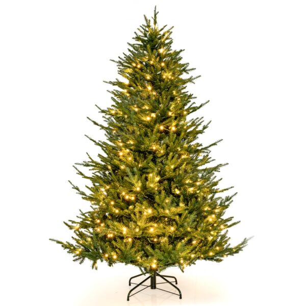 Livsk 183 Cm Kunstkerstboom Pop Up Kerstboom Met 788 Pe Pvc Takpunten 280 Warm Witte Led Lampjes En 8 Lichtmodi Groen 1.jpg