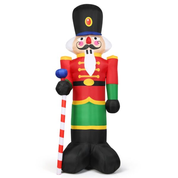 Livsk 8ft Tall Opblaasbare Kerst Notenkraker Soldaat Met 3 Led Lampjes En Candy Stick Colorful 1.jpg