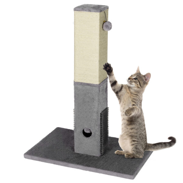 Livsk Krabpaal Hout 79 Cm Hoog Kattenklimrek Voor Katten Katten Mini Krabpaal Grijs 1.jpg