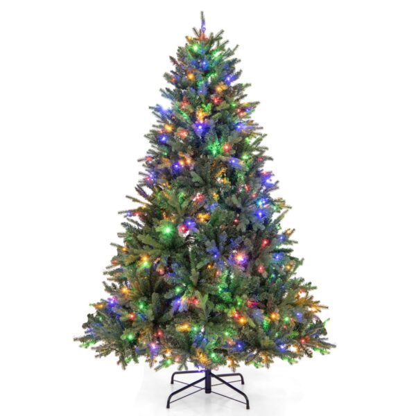 Livsk 180 Cm Geprefabriceerde Kunstkerstboom Opvouwbare Kerstspar Met 1168 Takpunten 350 Veelkleurige En Warm Witte Led Verlichting 1.jpg