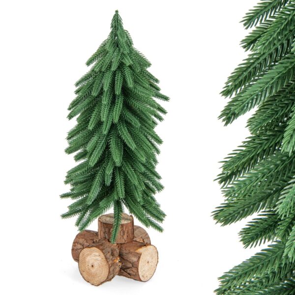 Livsk Kleine Kerstboom 40 Cm Mini Kerstboom Met Sokkel Van Massief Hout 200 Takpunten Kunstmatige Tafelkerstboom Dennenboom Kerstboom 1.jpg