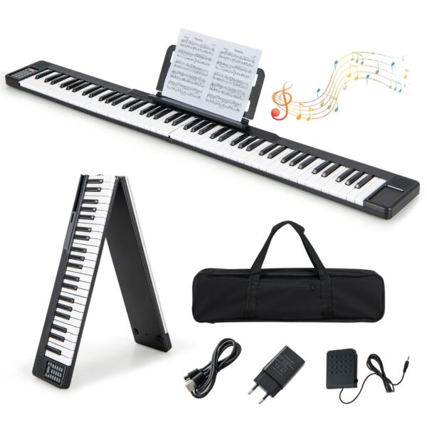 Livsk 88 Toets Opvouwbare Digitale Piano Met Bluetooth Midi Functie Draagbaar Elektronisch Keyboard Met Sustainpedaal Voor Beginners 1.jpg